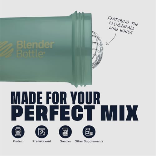 BlenderBottle Shaker Bottle with Pill Organizer and Storage for Protein Powder, Classic V2 ProStak System, 22-Ounce, Tan - color: Tan