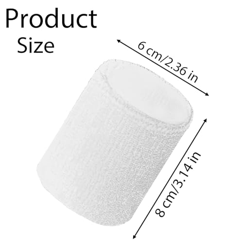 12 PCS Sweatbands Sports Wristband, Sweat Absorbent, for Basketball, Tennis, Football, Running - color: white