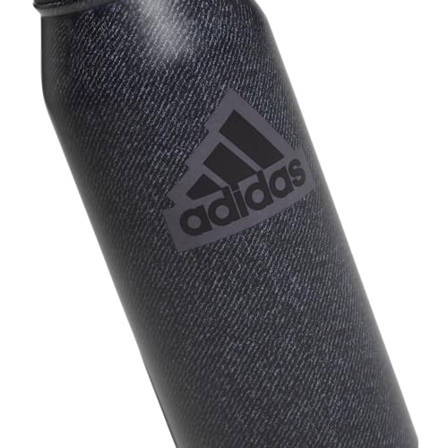 adidas Stainless Steel Metal Water Bottle 34 oz (1L) Screw Cap - color: Twill Black/Black/Grey Five