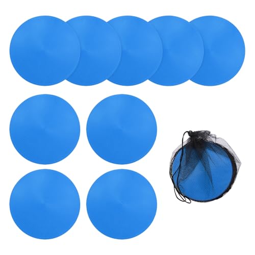 Spot Markers, Poly Spot Marker for Agility Training Floor Dots Non Slip Flat Field Cones - color: Blue, size: 19 cm/7.5inch