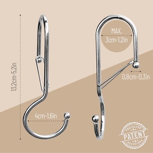 6 Purse Hanger for Closet. Tote Hanger. S-Shaped Hooks S Hooks Twist Design. Anti Drop S-Shaped Hook for hanging handbags with Safety Buckle to Prevent Falls. Heavy Duty. (Silver, Twisted) - color: Silver, size: Twisted