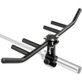 Yes4All Exercise Machine Adjustable T Bar Row Attachment, D Row Handle/Landmine Handle Attachment with Textured Rubber Handles - color: J. Black - Multigrip Rowing Handle