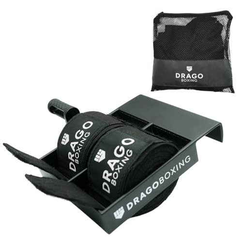 Dual Hand Wrap Roller and Door-Clip Dryer with Mesh Wash Bag, Patented Design for Boxing, MMA, and Muay Thai