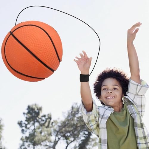 Reaction Training Ball with Wrist Strap, Basketball Reflex Trainer | High-bounce reflex ball with adjustable wrist strap for hand-eye drills, basketball practice, agility routines, and warmups