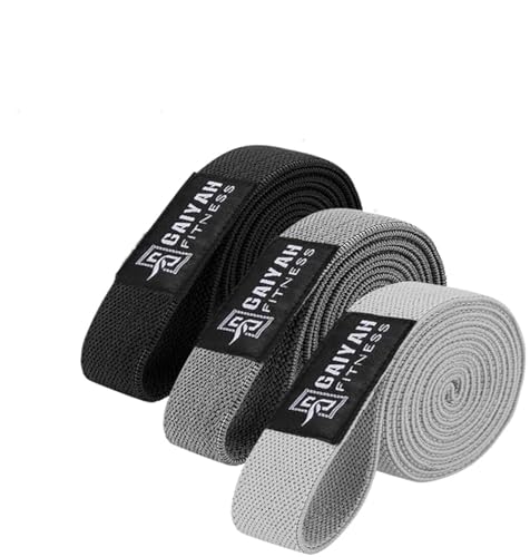 Long Resistance Bands for Working Out Women, Fabric Resistance Band, Stretch Bands for Exercise Bands Resistance Bands Set for Physical Therapy, Elastic Bands for Exercise - color: Grey/Dark Grey/Black
