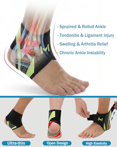 2-Pack Ankle Brace for Men & Women,Adjustable Lace up Ankles Sock,Basketball Ankle Stabilizer with Straps,Orthopedic Compression Sleeve for Plantar Fasciitis Relief,Tendonitis,Sprained (Purple) - color: Purple