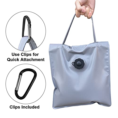 Eurmax USA 4Pcs Pack Water Weight Bags for Light Stand Photography Video Equipment,Heavy Duty Saddlebag for Backdrop Stand,Photo Tripod,Canopy,Umbrella Base,Fishing Chair,Picnic Table and etc（Grey） - color: 4pcs-gray, style: water