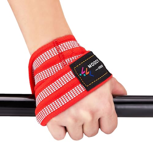 Figure 8 Lifting Straps for Deadlift,Weightlifting,Strongman,& Cross Training Strong Weightlifting Wrist Wraps - color: Red, size: Medium