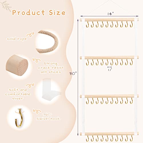 POVETIRE Headband Holder Head Bands Organizer for Girls, Baby Headbands Hair Accessories Organizer Storage Wall Hanging Decor for Nursery Toddler Girls Room - color: 2Pcs-White
