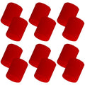 12 PCS Sweatbands Sports Wristband, Sweat Absorbent, for Basketball, Tennis, Football, Running - color: red