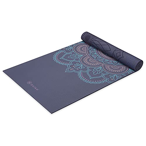 Gaiam Yoga Mat - Premium Print Reversible Extra Thick Non Slip Exercise & Fitness Mat for All Types of Yoga, Pilates & Floor Workouts - color: Purple Illusion