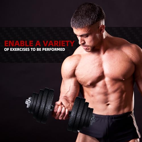 Fitvids 1" Standard Dumbbells Weight Plate Set for 1-inch Dumbells Bar