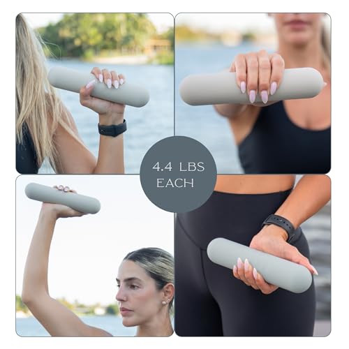 Dumbbell - Hand Weights for Exercise, Muscle Toning, Muscle Toning, Strength Building & Full Body Workout - color: IVORY, style: 4.4 lb