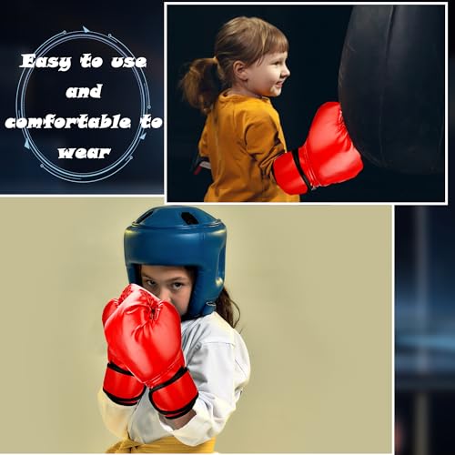 3-in-1 Boxing Gloves and Punching Mitts Set Kids Boxing Equipment Set for Youth Karate Muay Thai Taekwondo MMA
