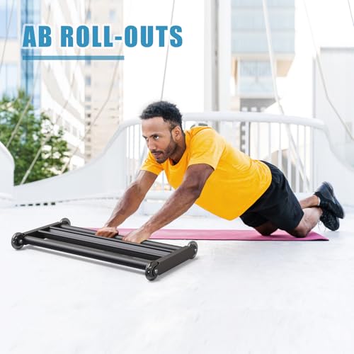 Glute Ham Glider, Multi-Functional Hamstring Roller with Smooth Wheels, V-Bar for Hamstring Curls, Ab Glider Workout & Core Strength Training - color: Small: 27.5 inches x 15 inches