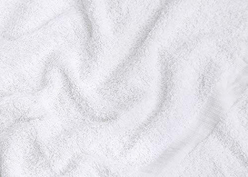 GOLD TEXTILES 24 PCS New White 20X40 Cotton Blend Economy Bath Towels Soft & Quick Dry Salon Hair Towel-Gym Towel (2 Dozen) - size: 24 Pack Economy Grade