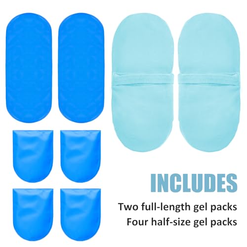 Reusable Cold Therapy Socks, Ice Pack for Feet Heels Injuries Swelling, Hot and Cold Therapy Socks for Plantar Fasciitis Neuropathy Chemotherapy Pain Relief for Foot Ankle (Green) - color: Green