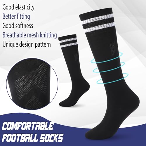 Soccer Shin Guards and Socks Kids Youth Lightweight Soccers Pads Defender with Ankle Protection Ski Shin Guards Football Equipment for Age 4-14 Toddler Boy Girl - color: Black, size: Small