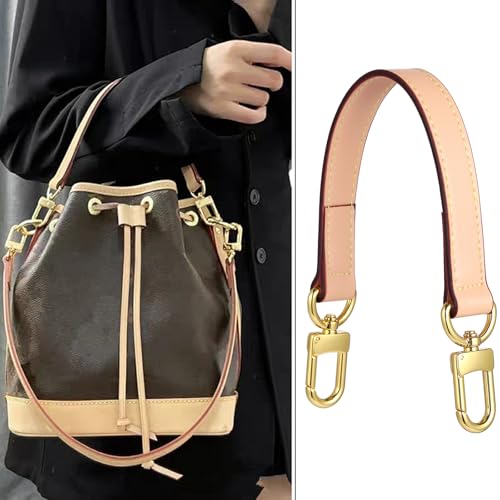 Genuine leather purse Handle compatible with Neonoe for Metis Noe BB NM Beaubourg Hobo - color: Beige-purse Handles