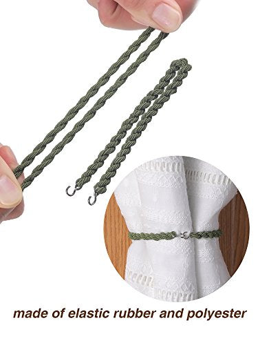 JOVITEC 12 Pieces Military Elastic Boot Straps Shoelace Boot Blousers Military Leg Blousing Straps Garters with Metal Hooks - color: Green