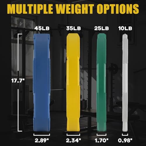 Mikolo Olympic Bumper Plates Set, 100% High-Density Low-Bounce Rubber Weight Plates with Steel Inserts, IWF Color-Coded Quiet Barbell Plates for Deadlifts, Squats & Home Gym Strength Training (Weights: 45 * 2-230LB) - style: 160LB SET(10+25+45,PAIR)