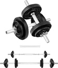 Yes4All Old School Adjustable Dumbbell Set with Weight Plates, Star Lock Collars/Connector, 40lbs to 200lbs Adjustable Weight Plates Set - color: E. Barbell 50LB or 25LB Dumbbell Pair - Black