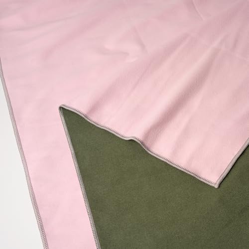 Eunzel 2 Pack Hot Yoga Towel, Reversible Two-Tone Non-Slip Yoga Mat Towel, Sweat Absorbent for Hot Yoga, Pilates and Workout, 72" x 26.5", Navy& Blue/Army Green& Pink - color: Z- Navy& Blue/ Army Green& Pink
