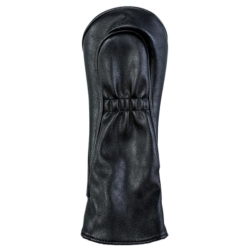 Golf Club Covers – Blackout Leather Driver Headcover, Fairway Wood, 3 Wood, Hybrid, Fits Mallet Blade Putter Head Covers Alignment Stick Cover - size: 5 WOOD