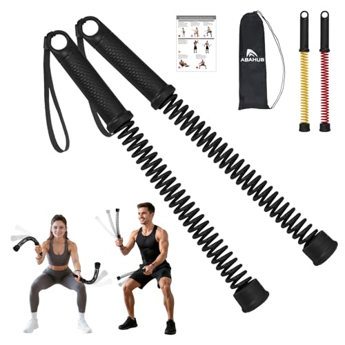 Abahub Weighted Ropeless Battle Rope, Portable Silent Cordless Battle Ropes, Space Saving Home Gym No Battle Ropes with Storage Bag, 2PCS Black - Set B - color: Black