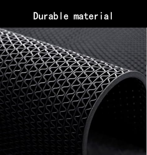 PVC Drainage Floor Mat Non-Slip Commercial Wet Area Mat for Outdoor and Indoor Restaurant Kitchen Bar Swimming Pool Splash Matting Water Drain Flooring Mat (Black, 4FTX16.4FT) - size: 4FTX16.4FT