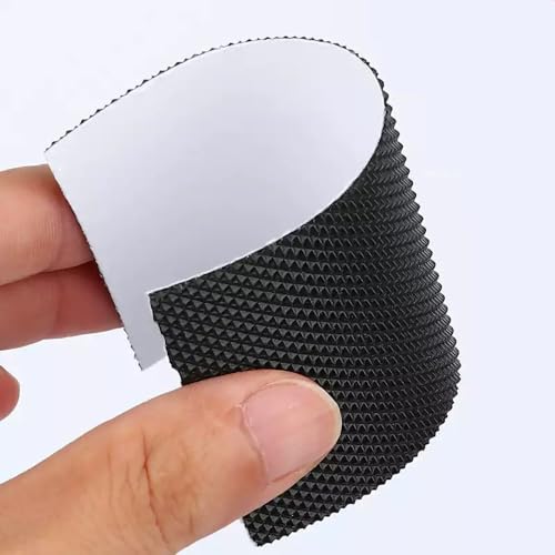 Rubber Grip Tape (1" x 18 ft), Non-Abrasive Waterproof & Anti-Slip Cushion Pad, Enhances Friction at Contact Points for Safer Handles or Contact Surfaces - color: Black