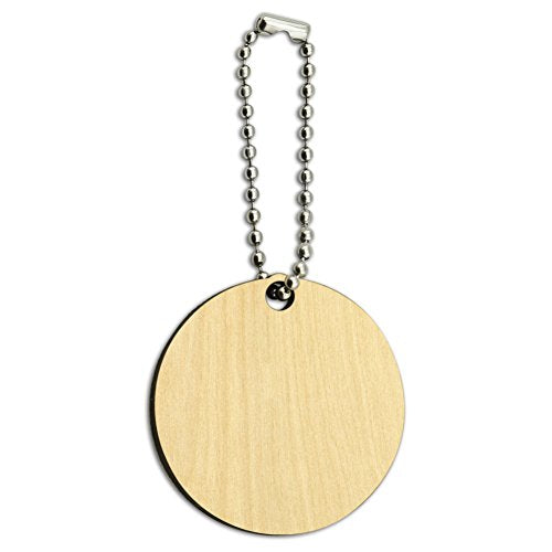 Honda Powersports Logo Wood Wooden Round Keychain Key Chain Ring
