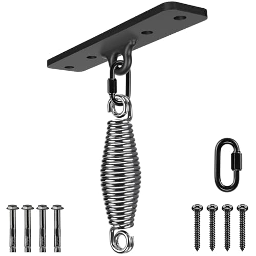 Dolibest Heavy Bag Hangers Brackets, Punching Bag Hangers, Heavy Bag Ceiling Mount for Body Weight Strength Training Systems, Aerial Yoga Swing & Hammock, Resistance Band - color: Silver Spring 1