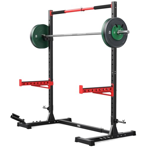 FLYBIRD SR1 Squat Rack with Pull-Up Bar, Adjustable Multi-Functional Power Rack, Inner Width Squat Rack Stand Suitable for 6FT,7FT Barbell for Home Gym Equipment - color: 110LBS Package
