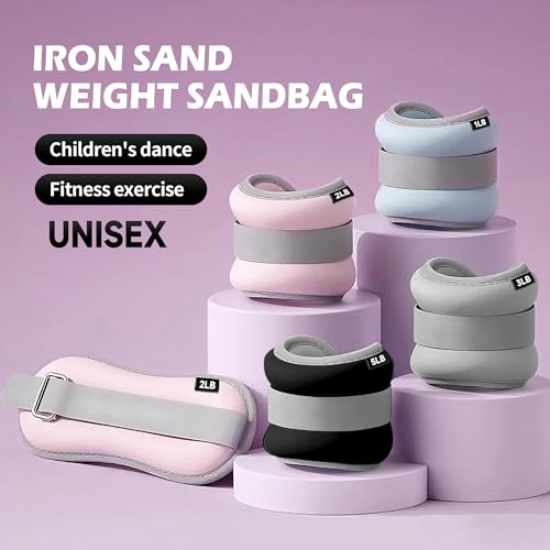 leikefitness Wrist/Ankle Weights Set of 2 (1 lb/2 lb/3 lb/5 lb Each) for Women,Men and Kids, Modularized Leg Weight Straps for Yoga, Walking, Jogging, Aerobics, Gym - color: Blue, size: 2 lb Pair (1 lb Each)