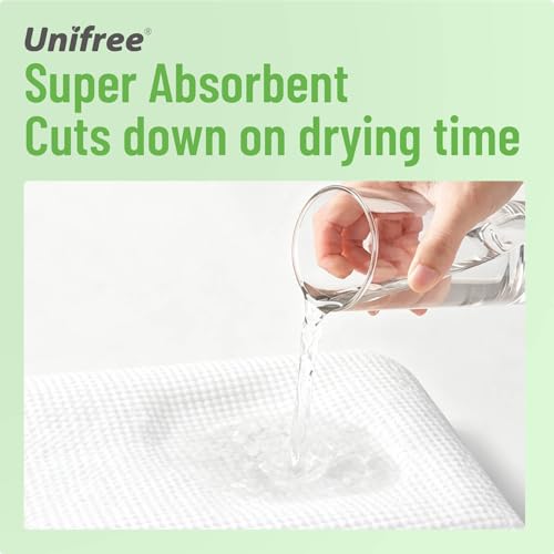 Unifree Disposable Hand Towels 丨Camping Towel 80 Count, 4-Piece Packed, Large Size 27.5 by 55 inches (15.5”x27.5“) | Individually Packed - size: 15.5”x27.5“