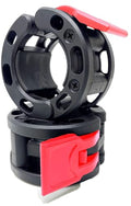 Clout Fitness Olympic Barbell Clamps Collars Quick Release Pair of Locking Weight Clips Fit 2 Inch Barbell for Weightlifting - color: Black/Red, style: Signature Quick Release