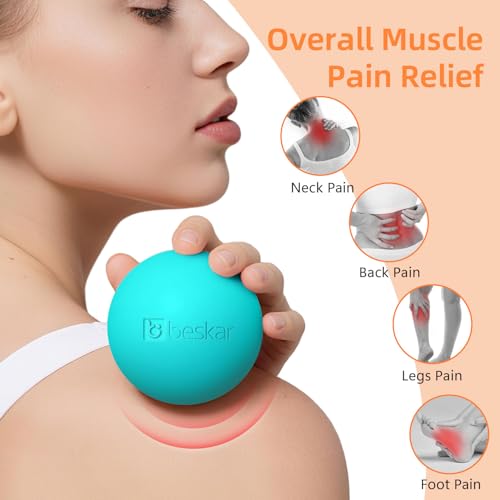 Massage Lacrosse Balls for Myofascial Release, Trigger Point Therapy and Yoga Therapy, Foot Massage Ball to Relieve Plantar Fasciitis Green - color: Green