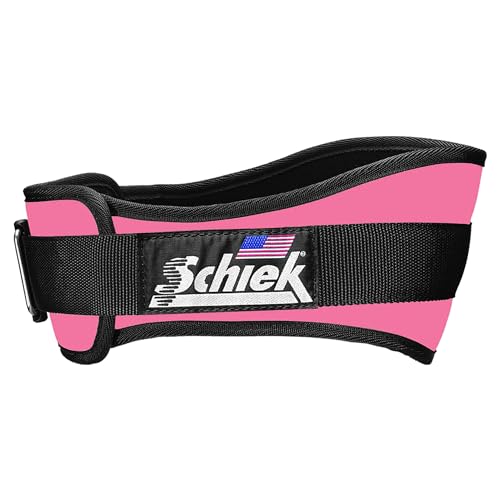 Schiek Sports Model 2004 Nylon 4 3/4" Weight Lifting Belt - Black - color: Pink, size: X-Small