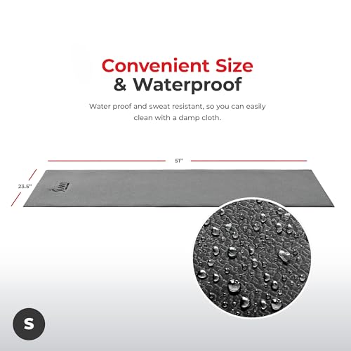 Sunny Health & Fitness Equipment Mats, Home Gym Floor Protection, 4 Sizes - style: Small 51”