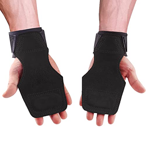 TAVIEW Wrist Straps for Weightlifting for Maximum Grip Support - Lifting Deadlift Strap & Weight Lifting Grips Gloves for Working Out Pull Up Deadlifting & Shrugs - color: Black(Tiger)