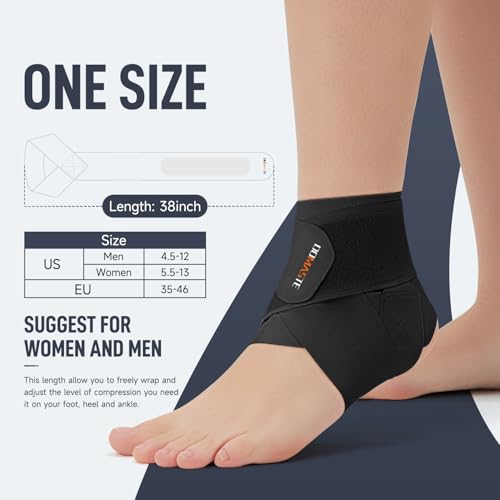 Ultra Thin Ankle Wraps Ankle Brace for Men ＆ Women, Adjustable Ankle Straps for Arch, Sprained Foot, Tendinitis, Football, Basketball, Running（Black, 2 Pack） - color: Black, size: 2 Pack