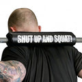 Dark Iron Fitness Barbell Pad w/Extra Thick Foam Padding, Non-Slip Hook and Loop Closure for Olympic Bars Weight Training Shoulder & Neck Protection Support, for Squats Hip Thrusts Lunges - color: Shut Up And Squat
