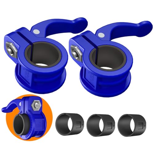 Mini Barbell Clips 1 inch I Multi-Size Adjustable Barbell Collar I 1 inch Barbell ClampsIQuick Release Weight Clips Pair of Locking for Dumbbell Bar - color: Blue