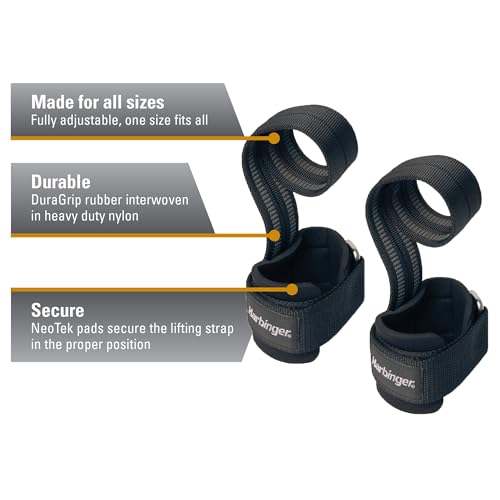 Harbinger Big Grip No-Slip Nylon Lifting Straps with DuraGrip (Pair) - style: Big Grip Pro