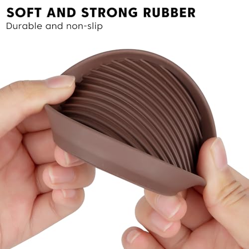 1.5" x 1.5" Rubber Furniture Pads, 8 PCS Non Slips Furniture Casters Cup Chair Leg Floor Protectors for Bed Sofa Table and Chair Stopper (Brown,Round) - size: 8PCS 1.5" x 1.5" Brown