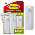 Command Sawtooth Picture Hangers, 4 Frame Hangers and 6 Command Strips, Damage-Free Hanging Sawtooth Frames, No Tools Wall Hook for Home Decor, Holds up to 4 lb - size: 1 Pack