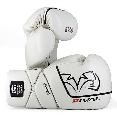 RIVAL Boxing RS1 2.0 Ultra Pro Sparring Gloves, Lace-up Closure - Super-Resistant Microfiber, Soft Inner Lining, and High-Density Padding - color: White, size: 18 oz.