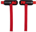 Gymreapers GripLink Lifting Straps – Heavy Duty D-Ring Weight Lifting Wrist Straps with Anti-Slip Silicone Grip Beads, Adjustable Support for Deadlifts, Powerlifting, Cable Machines & Gym Training - color: Red