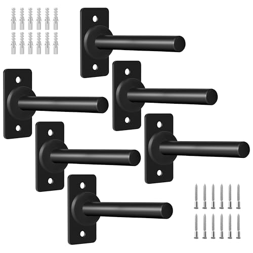 EVERYMATE Weight Plate Rack, Wall Mount Weight Plate Holder for Bumper Plates, Max Weight Capacity 330 lb, Home Gym Organizer - size: 1-inch-6Pack